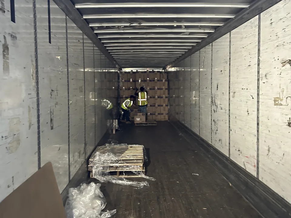 Palletized freight during the Landstar Agent Gwynn Logistics project in Durham North Carolina
