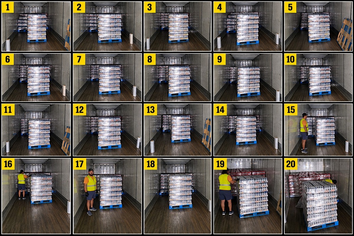 Twenty pallets reworked during the Titan Quality Transport recovery